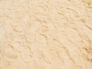 Nature travel background, sand beach close up texture summer desert zen garden coast ocean for...