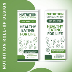 Professional Nutrition Consultation Roll-Up Banner Template