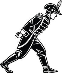 Hockey player cartoon illustration in vector style