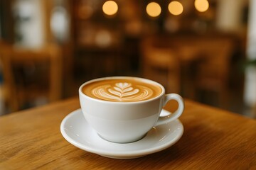 Obraz premium High-resolution photo with ceramic cup of coffee with saucer. Cappuccino. Americano. Flat white. Coffee latte. For editorial or commercial use. Coffee cup background. Cafe advertising. Espresso