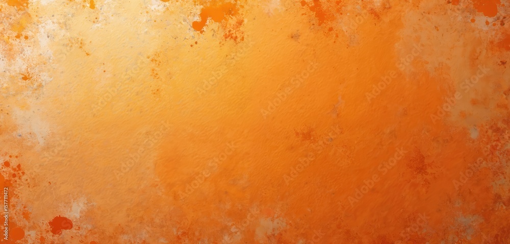 Poster vibrant orange square on gray background creates symmetrical balance. central position of orange col