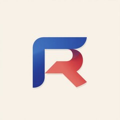 letter r logo design on isolated background