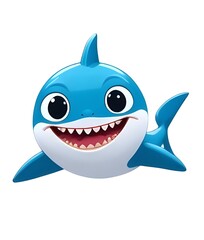 shark cartoon isolated