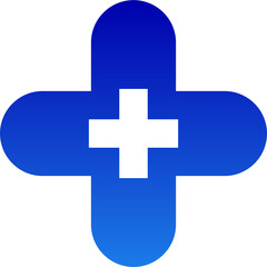 Phamacy icon blue plus logo