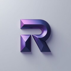 letter r logo design on isolated background