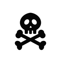 毒マークのアイコン / Skull and Crossbones Danger Icon