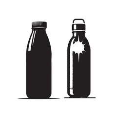 Stainless Steel Water Bottle – Silhouette Vector

Blank Metal Bottle – Black and White Illustration

Water Bottle Mockup – Silhouette Art