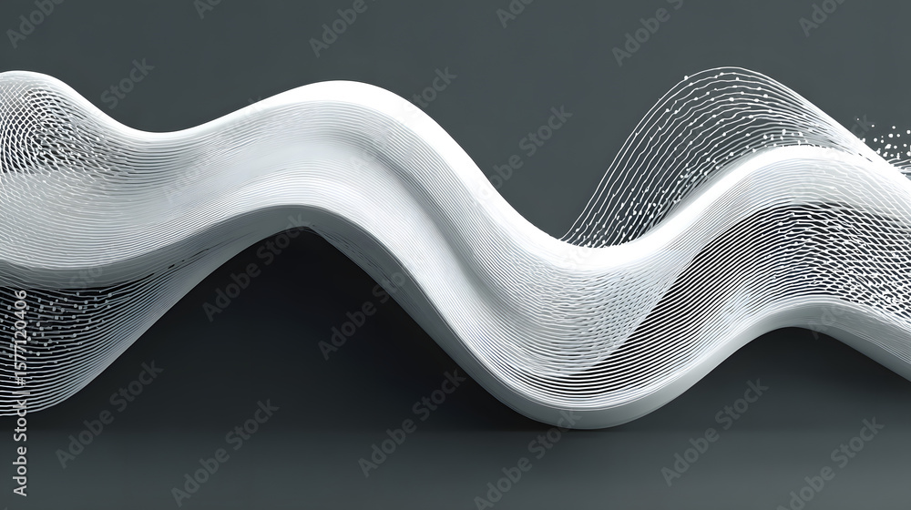 Poster abstract elegant background design with grey and white wave lines. horizontal gray background with w