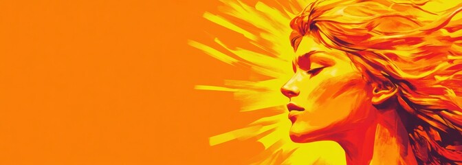 God of the Sun in ancient Greek mythology, Helios Helius banner with religion and mythology