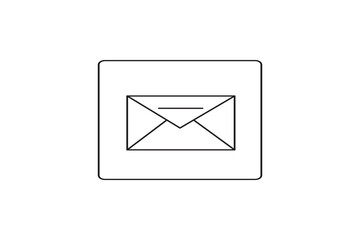 Email message button icon for web contact