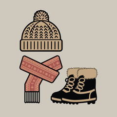 2d vector illustration icon, set of vibrant representing unique winter activities and sports
