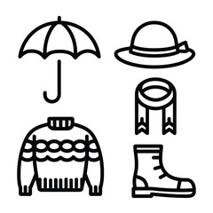 2d vector illustration icon, set of vibrant representing unique winter activities and sports
