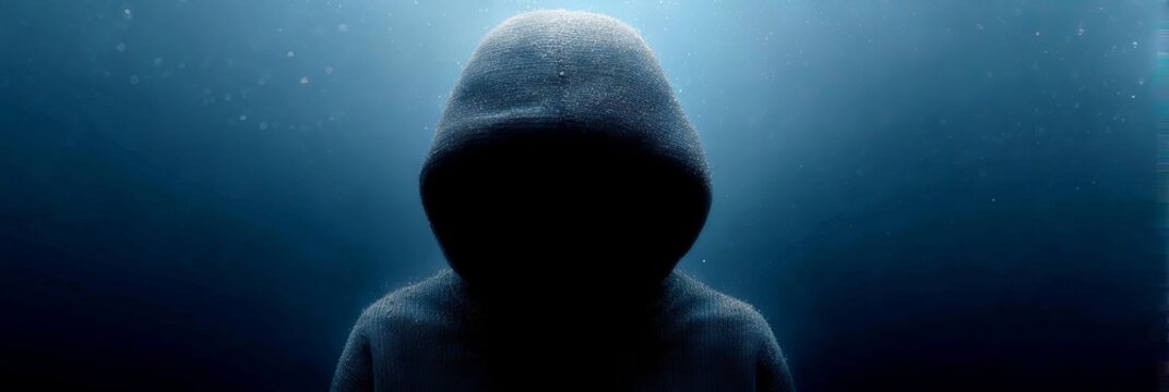 Unseen figure in shadowy hoodie evokes mystery, cyber intrigue, Synchronicity Day, and National Puzzle Day's cryptic allure