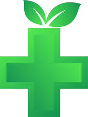 Obraz premium Pharmacy icon herbal logo medicine