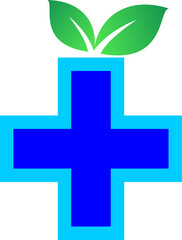 Pharmacy icon herbal logo medicine