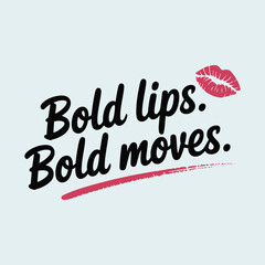 Celebrate Lipstick Day with bold confidence and empowering style featuring hand drawn silhouette