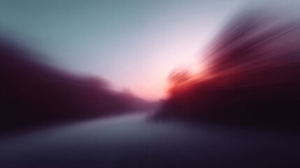 Blurry twilight river echoes surreal dreamscape, aligning with Imbolc's mystique and obscure Speedwell Day ambiance