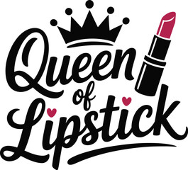 Celebrating National Lipstick Day with the Queen of Lipstick graphic design in bold silhouette