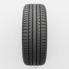 Flat Lay Top View of Matte Black Car Tyre