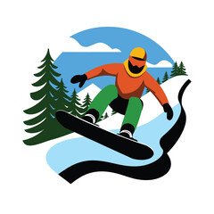 2d vector illustration icon, set of vibrant representing unique winter activities and sports
