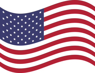 Fototapeta premium American Flag Icon USA Independence Day Patriotic Symbol Vector Illustration