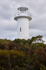 The automated Cape Tourville Lighthouse was erected in 1971 - Coles Bay, Tasmania, Australia