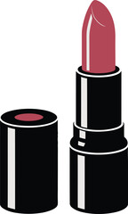 Celebrating Lipstick Day with a chic silhouette showcasing bold shapes and high contrast outlines on
