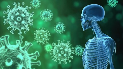Obraz premium Respiratory illnesses from viral infections, smoking, and air pollution: a health hazard Diseases Caused by Infections,Smoking,or Pollution