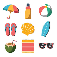 2d vector illustration icon, set of vibrant representing unique winter activities and sports
