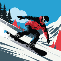2d vector illustration icon, set of vibrant representing unique winter activities and sports
