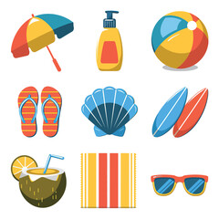 2d vector illustration icon, set of vibrant representing unique winter activities and sports
