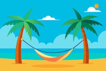 Bicycle Trail Through Park with Trees Vector