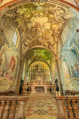 Fototapeta premium PIACENZA, ITALY - MAY 19, 2025: The frescoes in presbytery of church Basilica di San Giovanni in Canale by Francesco and Giovanni Battista Natali and Sebastiano Galeotti, from year 1721