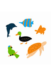 Fototapeta premium vector illustration of an abstract bird