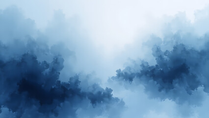 Light Blue and White Gradient Fog Abstract Background