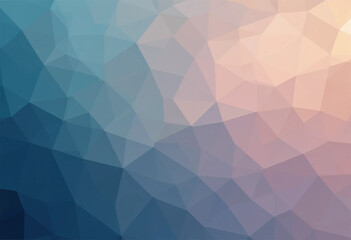 Low-poly geometric shape background in cool tones