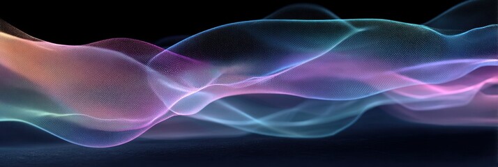 Fototapeta premium Abstract Waveform A Digital Tapestry of Light and Color