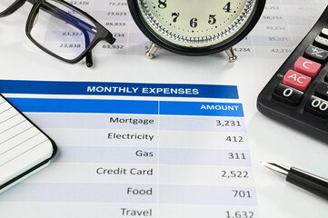 Reviewing your monthly expense report.