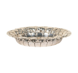 silver bracelet with diamonds  A silver fruit bowl, 