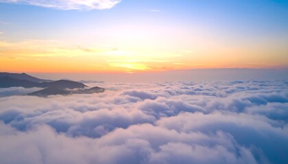 Sunrise above a sea of clouds (1)