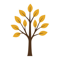 Naklejka premium tree with autumn leaves