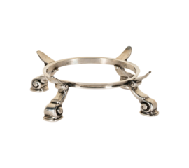 antique silver jewelry box isolated  Metal Crystal Glass holder ball Stand with Tripod Shape in Gold and Silver Colors