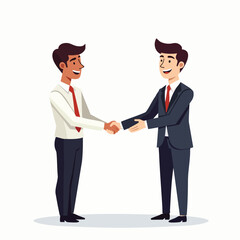 Fototapeta premium Business Agreement Concept – Two Male Characters in Formal Attire