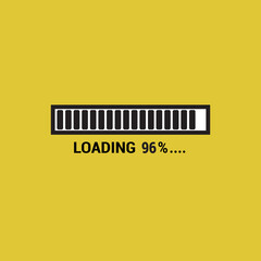 96% loading icon vector design illustrations