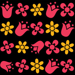 Florar Vektor. Abstract Floral Background Design with Artistic Botanical Elements