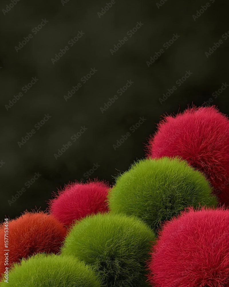 Poster abstract gradient blobs on dark background, digital art texture