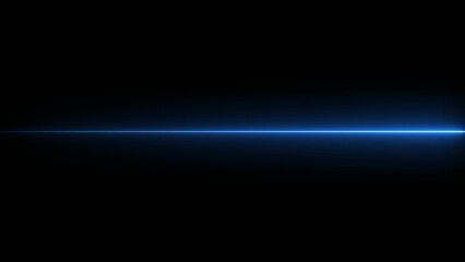 Abstract blue line on black background representing energy and technology concepts