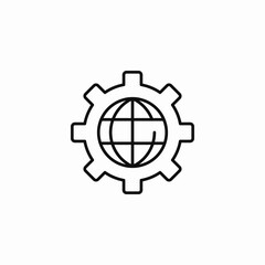 global settings management icon sign vector
