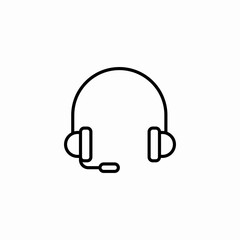 headset support communication icon sign vector