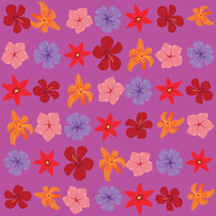 Abstract Floral Pattern Background with Artistic Botanical Elements